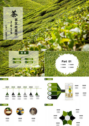 中国风茶文化茶叶知识产品介绍PPT模板